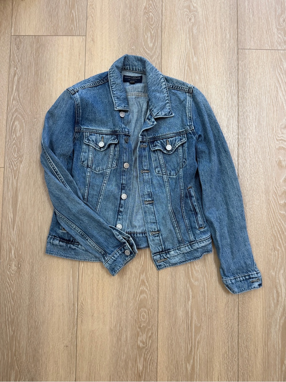 Lucky Brand Medium Blue Denim Jean Jacket